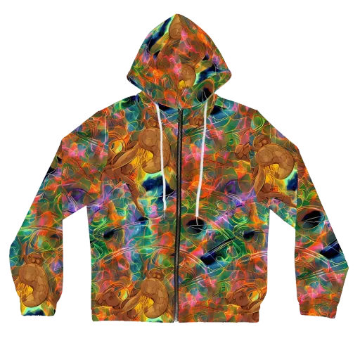 Molten Verdure on a Women's Full-Zip Hoodie