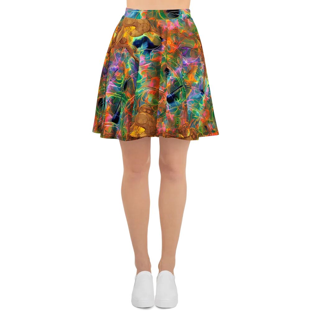 Molten Verdure on Skater Skirt — Front