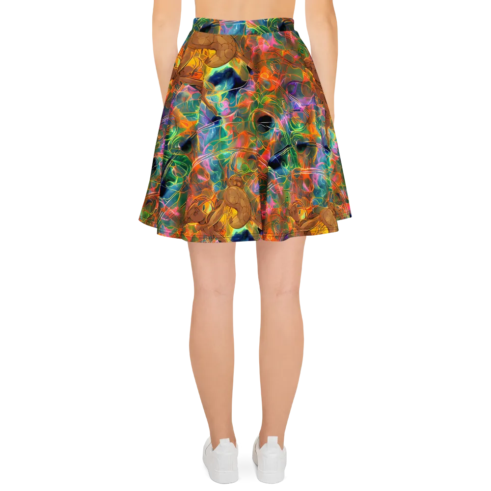 Molten Verdure on Skater Skirt — Back