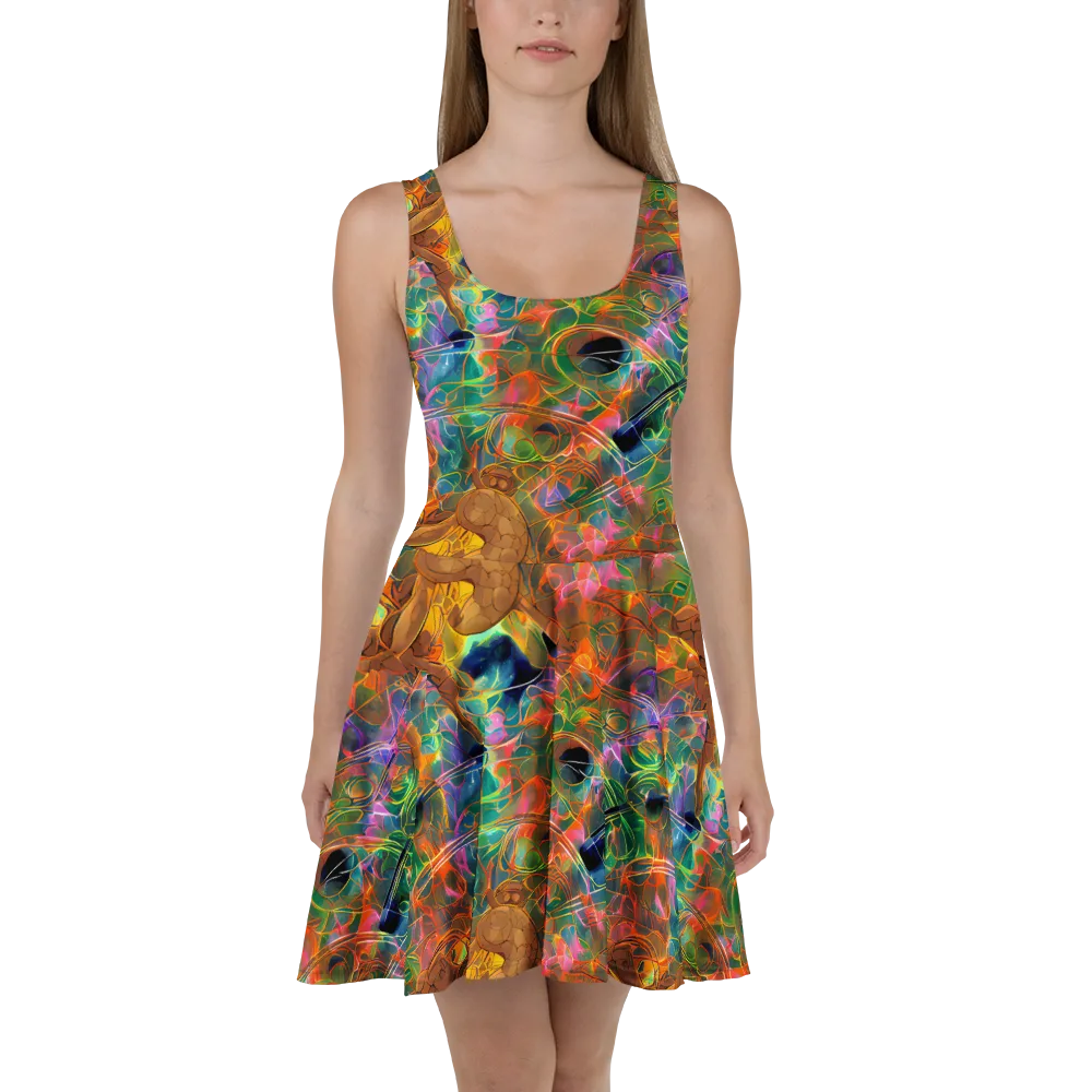 Molten Verdure on Skater Dress — Front