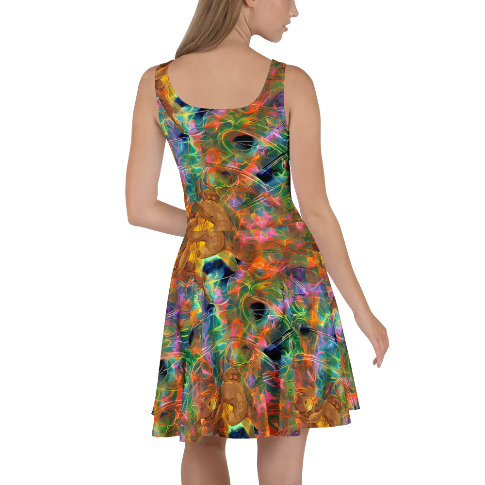 Molten Verdure on Skater Dress — Back