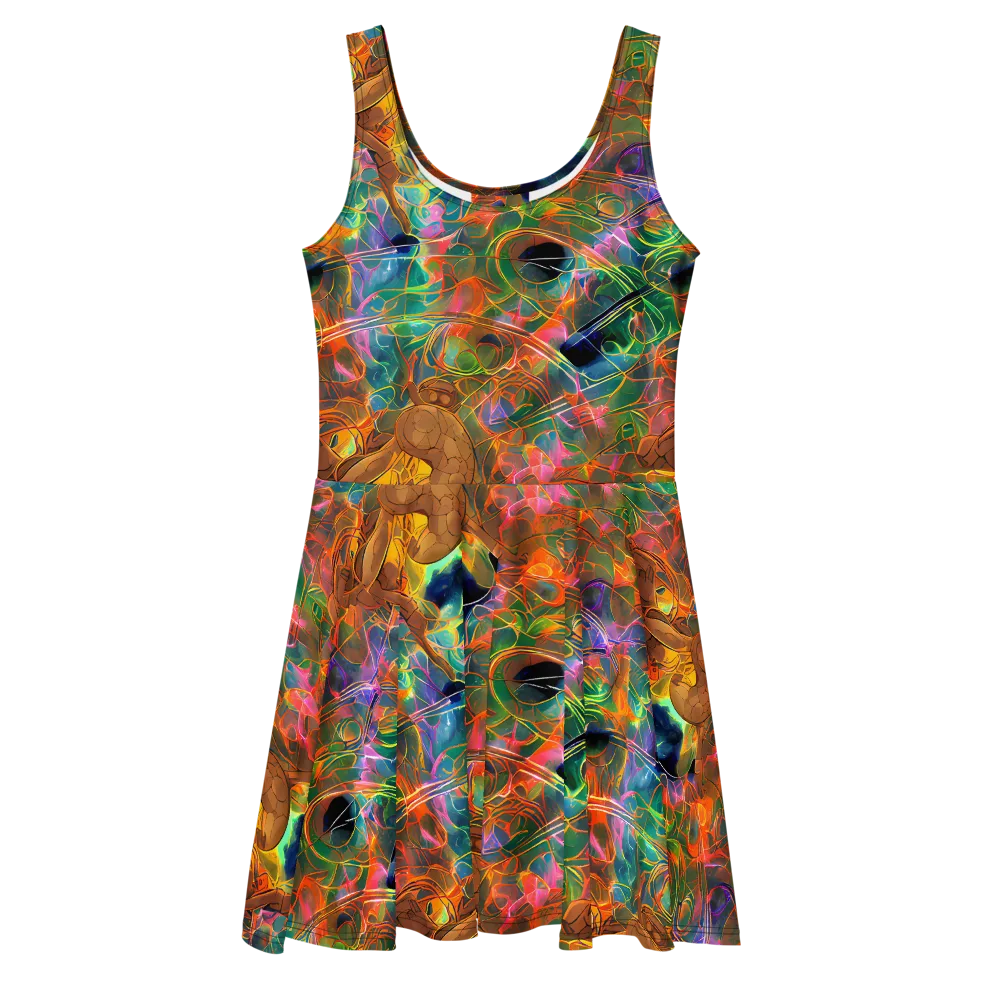Molten Verdure on Skater Dress — Front