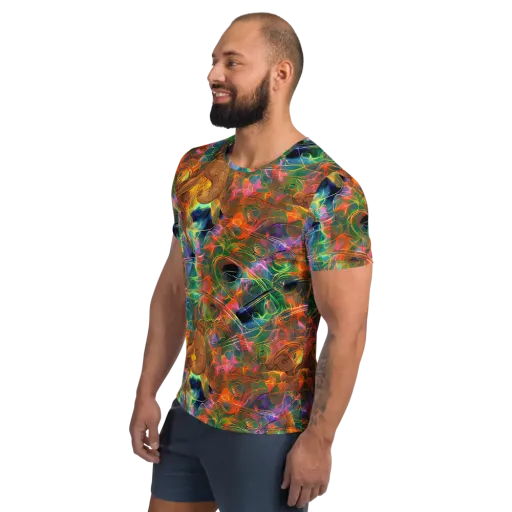 Molten Verdure on a Men's Athletic T-Shirt