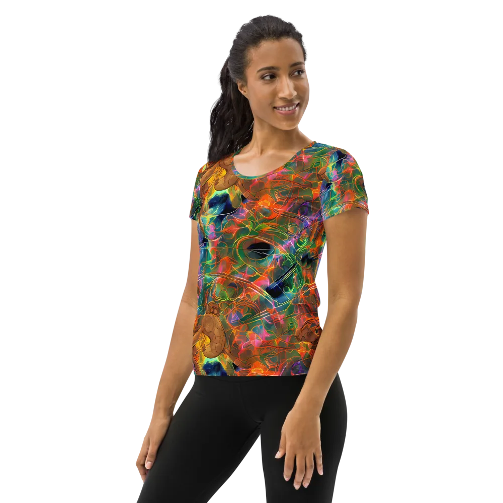 Molten Verdure on Women's Athletic T-Shirt — Left