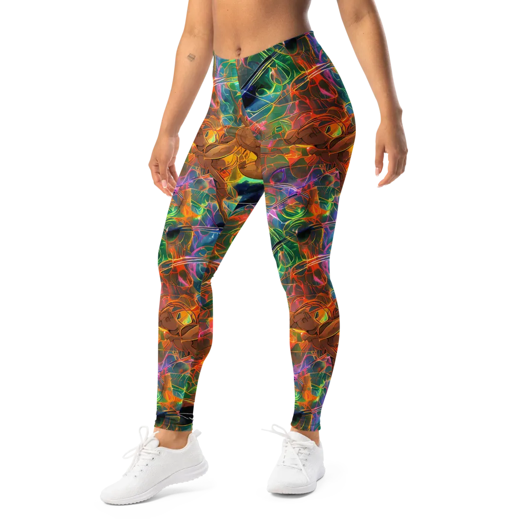 Molten Verdure on Leggings — Left Front