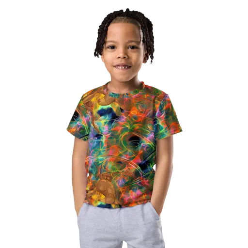 Molten Verdure on a Kids Crew Neck T-Shirt