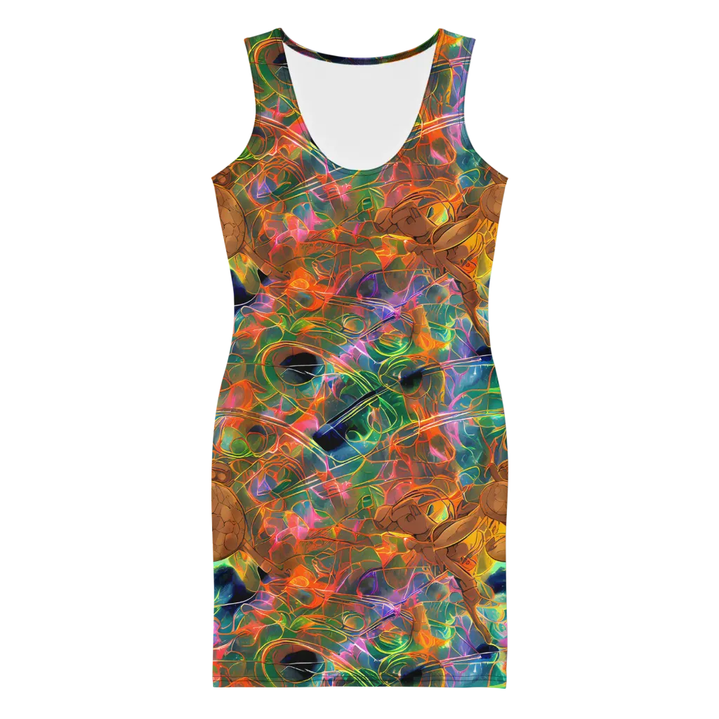 Molten Verdure on Bodycon Dress — Front