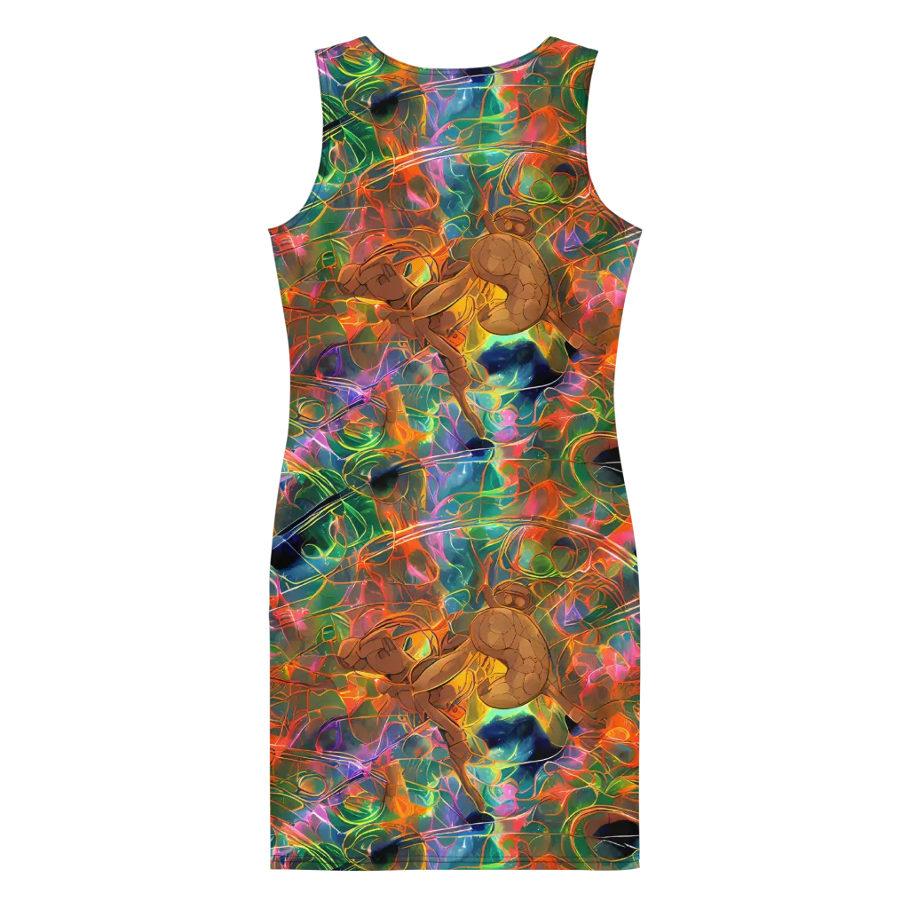 Molten Verdure on Bodycon Dress — Back