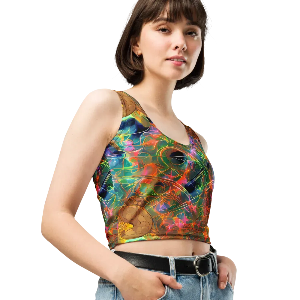 Molten Verdure on Crop Top — Right Front