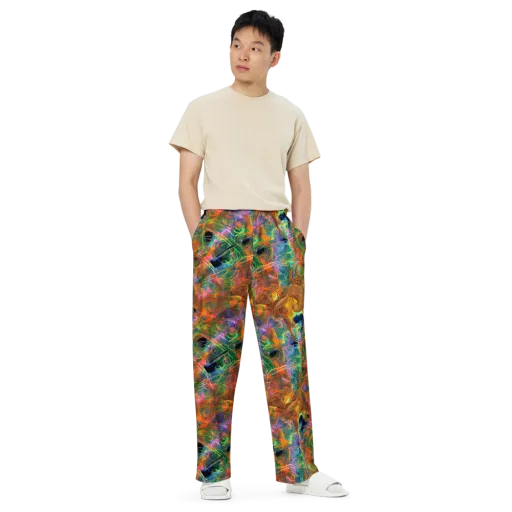 Molten Verdure on a Wide-Leg Pants