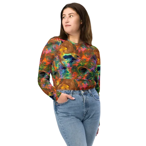 Molten Verdure on a Long Sleeve Crop Top