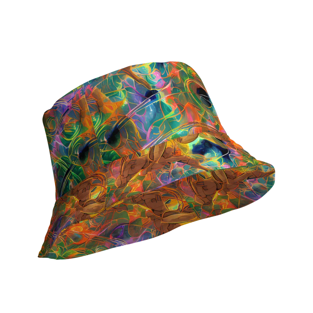 Molten Verdure on Reversible Bucket Hat — Product details Outside