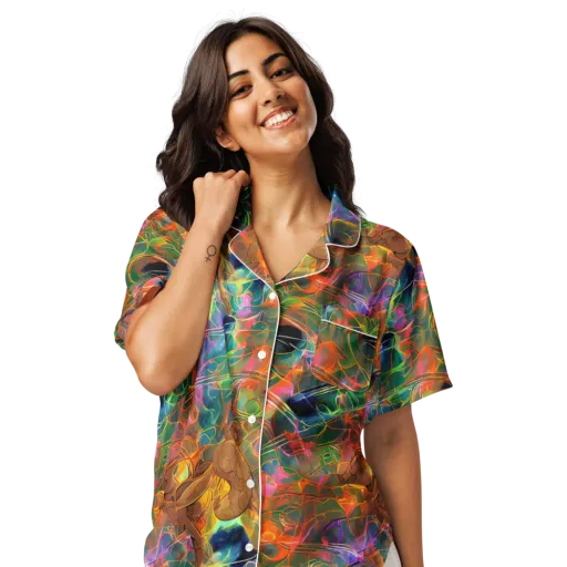 Molten Verdure on a Women's Short Sleeve Pajama Top