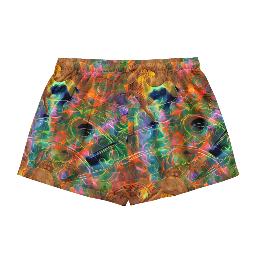 Molten Verdure on Women's Pajama Shorts — Back
