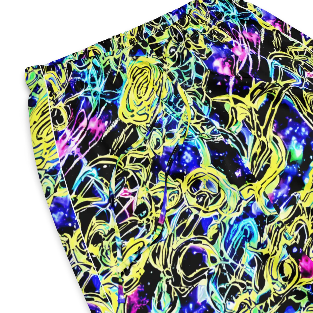 Neon Galaxy Ribbons on Women's Pajama Pants — Product details