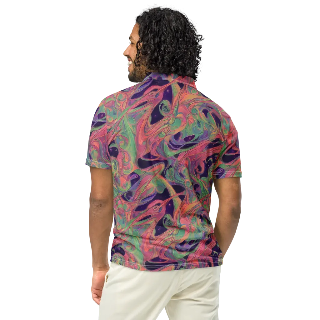 Dreamwarp on Men's Slim Fit Polo Shirt — Back