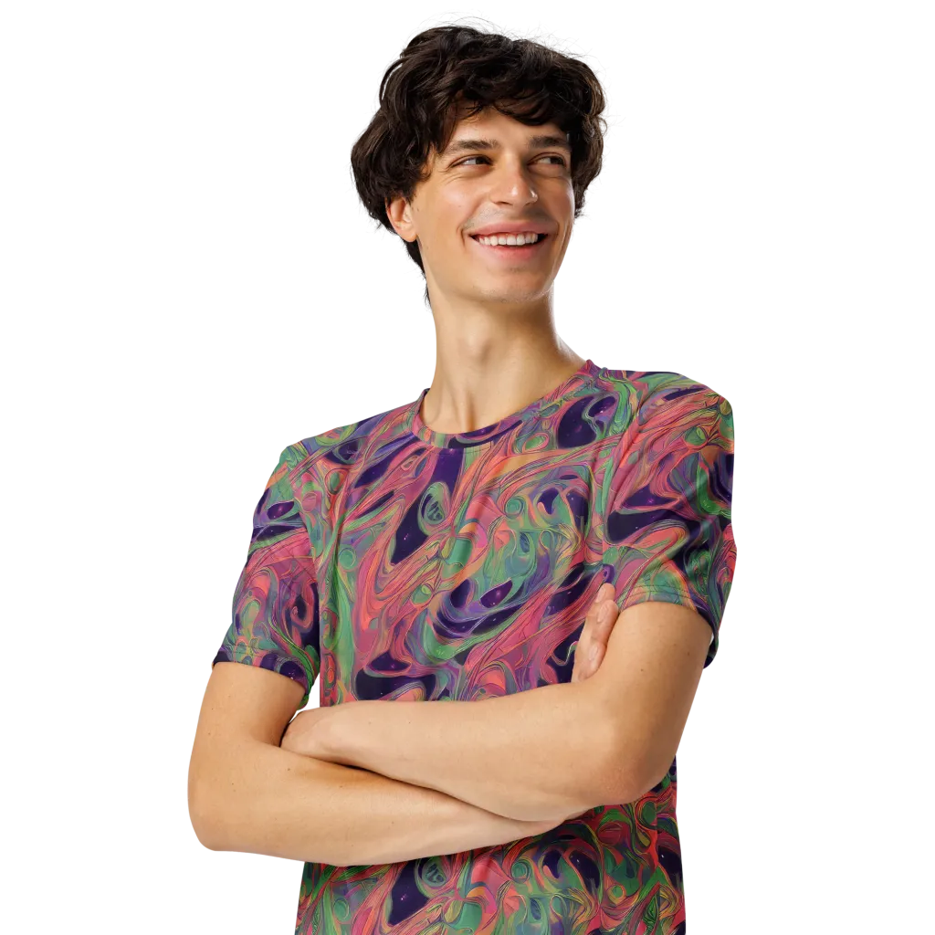 Dreamwarp on Men's Crew Neck T-Shirt — Left Front