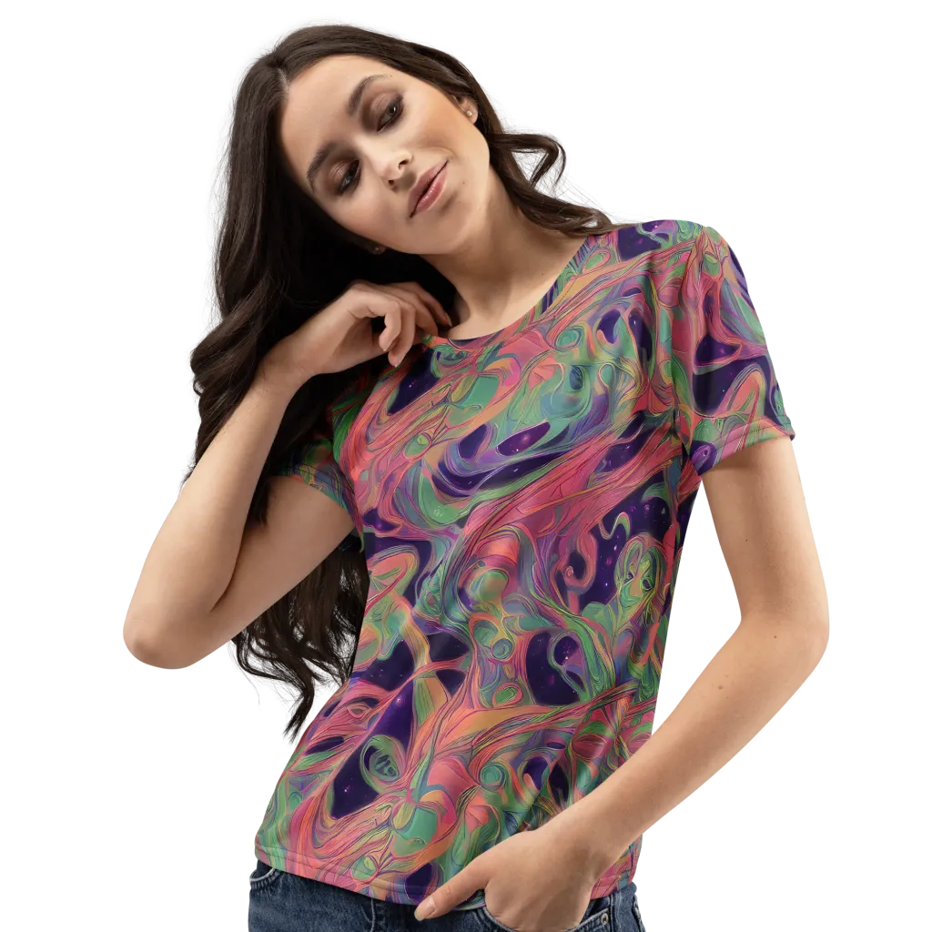 Dreamwarp on Women's Crew Neck T-Shirt — Left Front