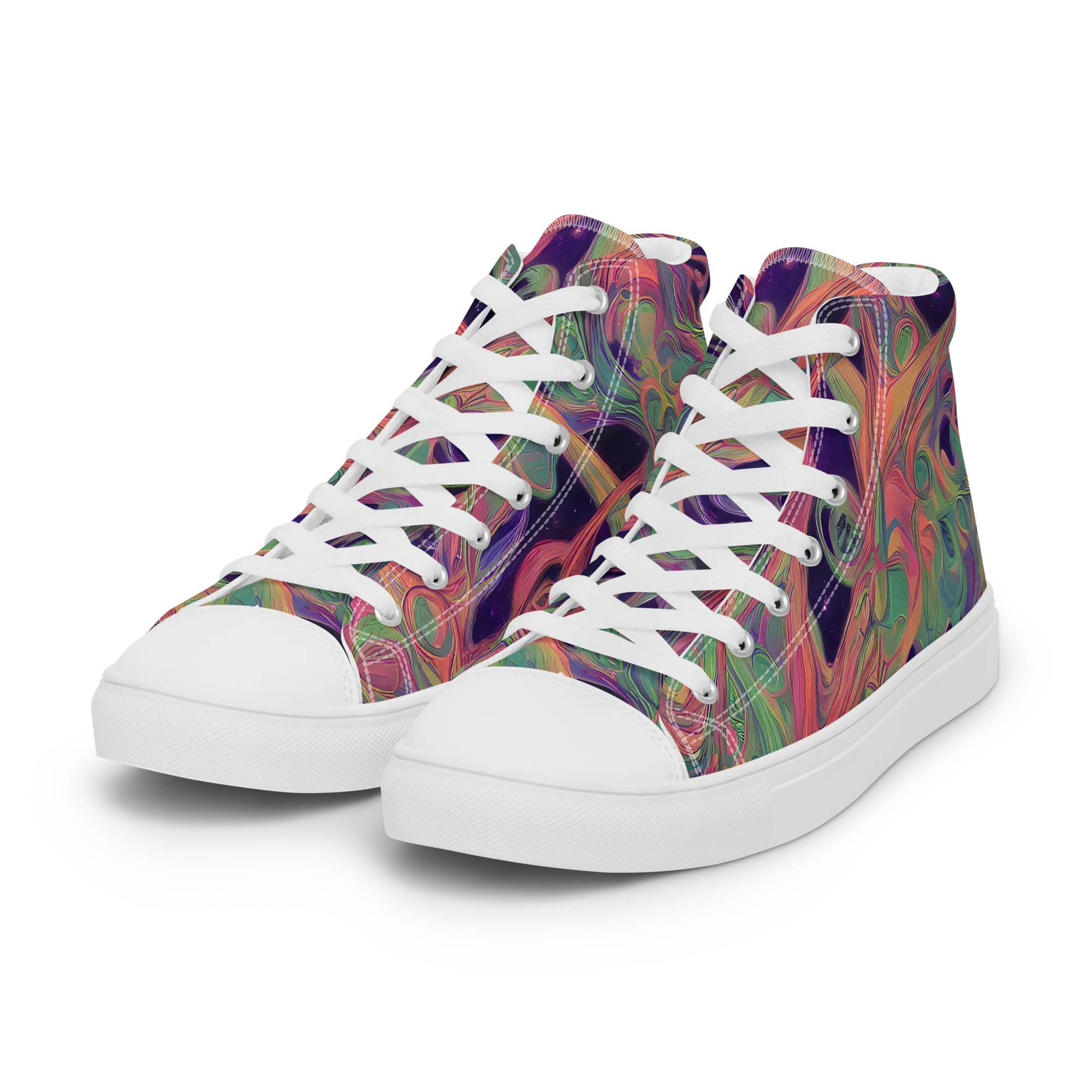Dreamwarp on Women's High Top Canvas Shoes — Left Front