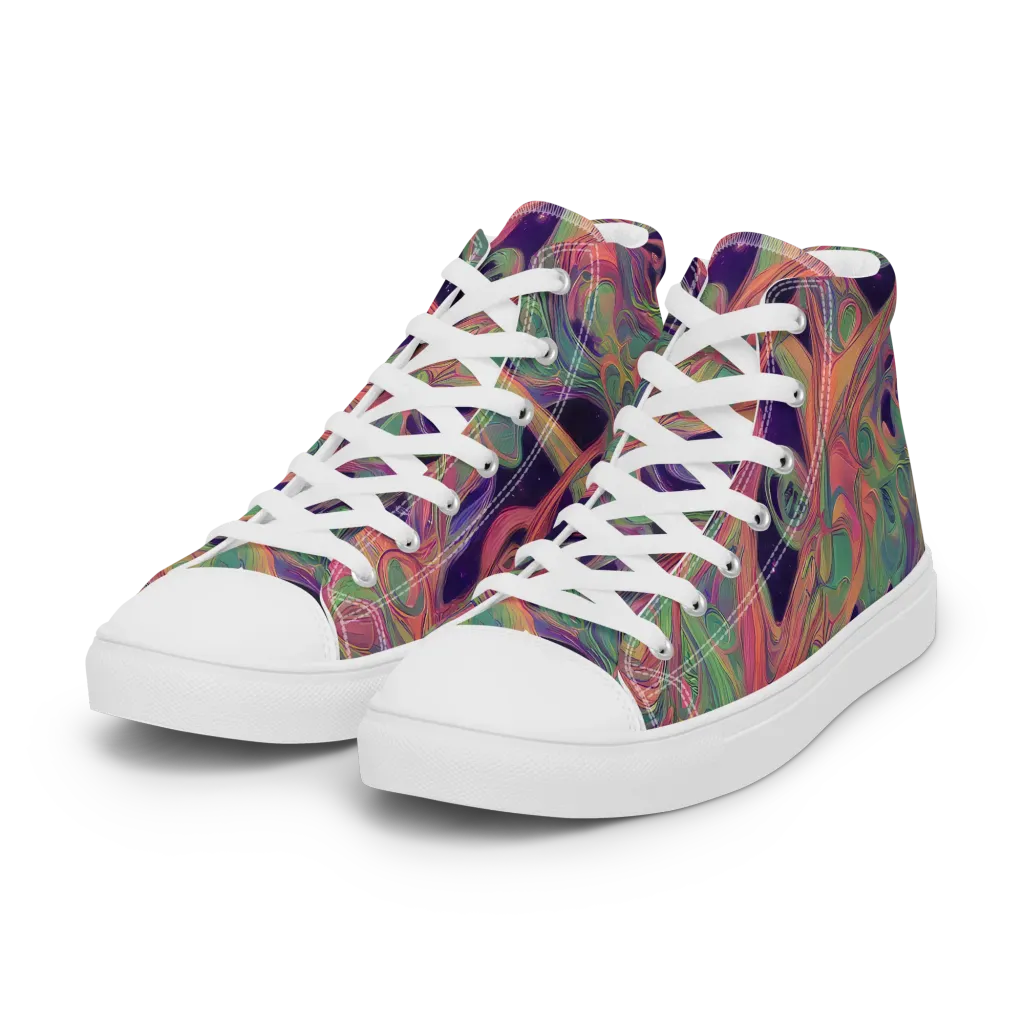 Dreamwarp on Women's High Top Canvas Shoes — Left Front