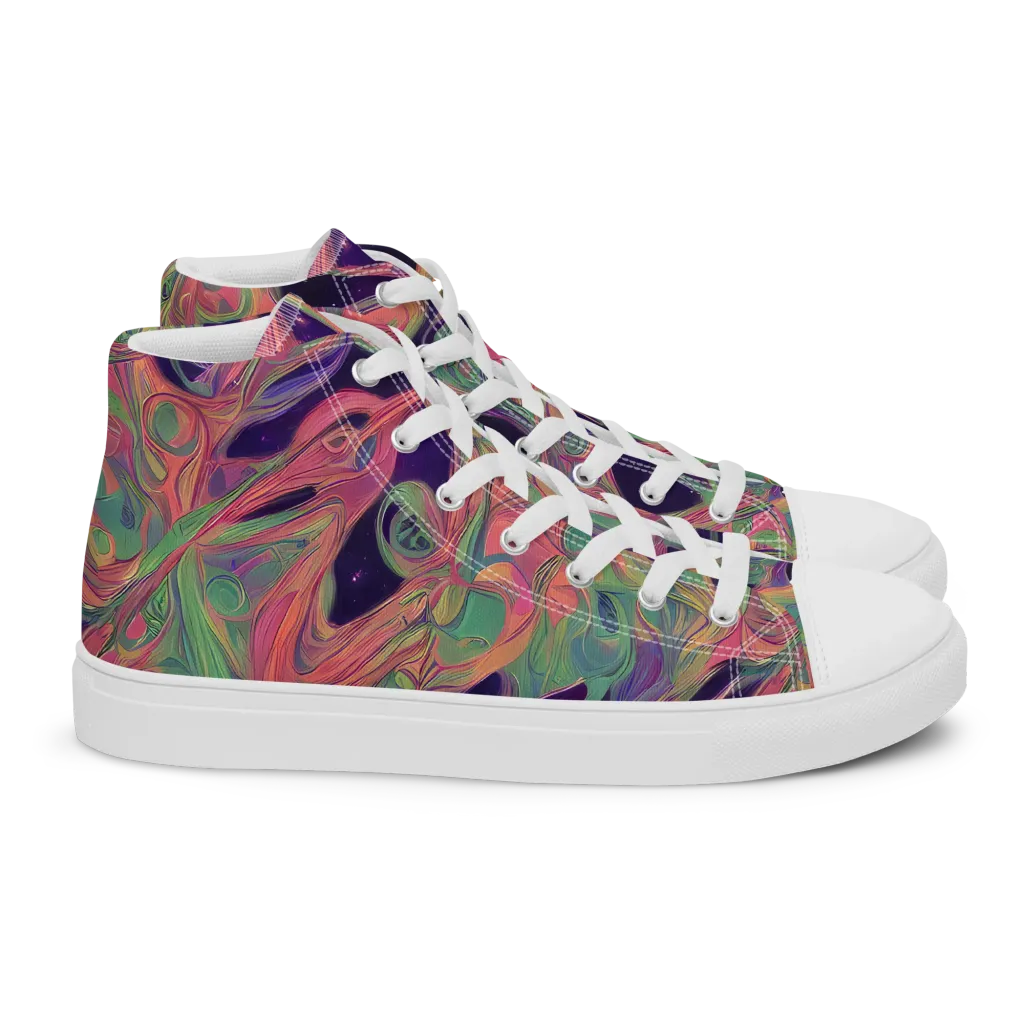 Dreamwarp on Women's High Top Canvas Shoes — Right