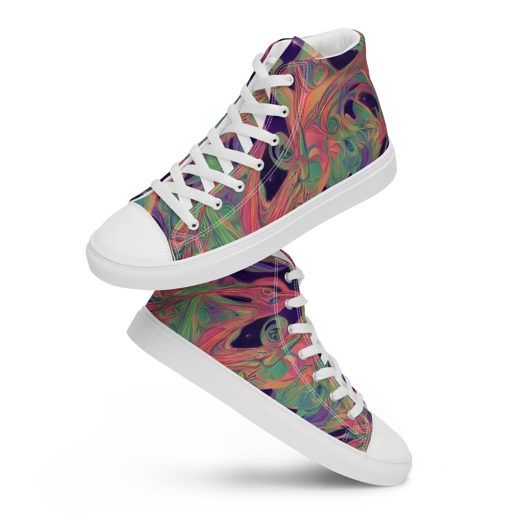 Dreamwarp on Women's High Top Canvas Shoes — Front