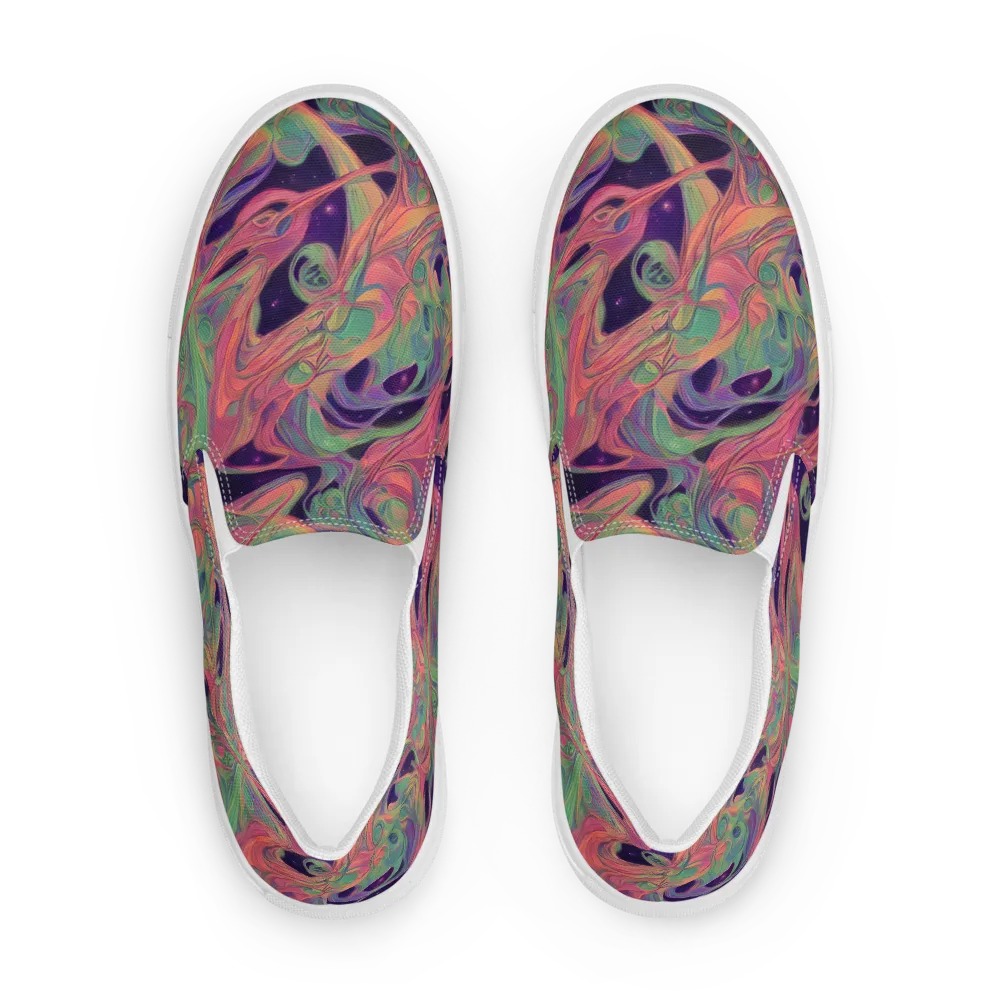 Dreamwarp on Men's Slip-On Canvas Shoes — Front