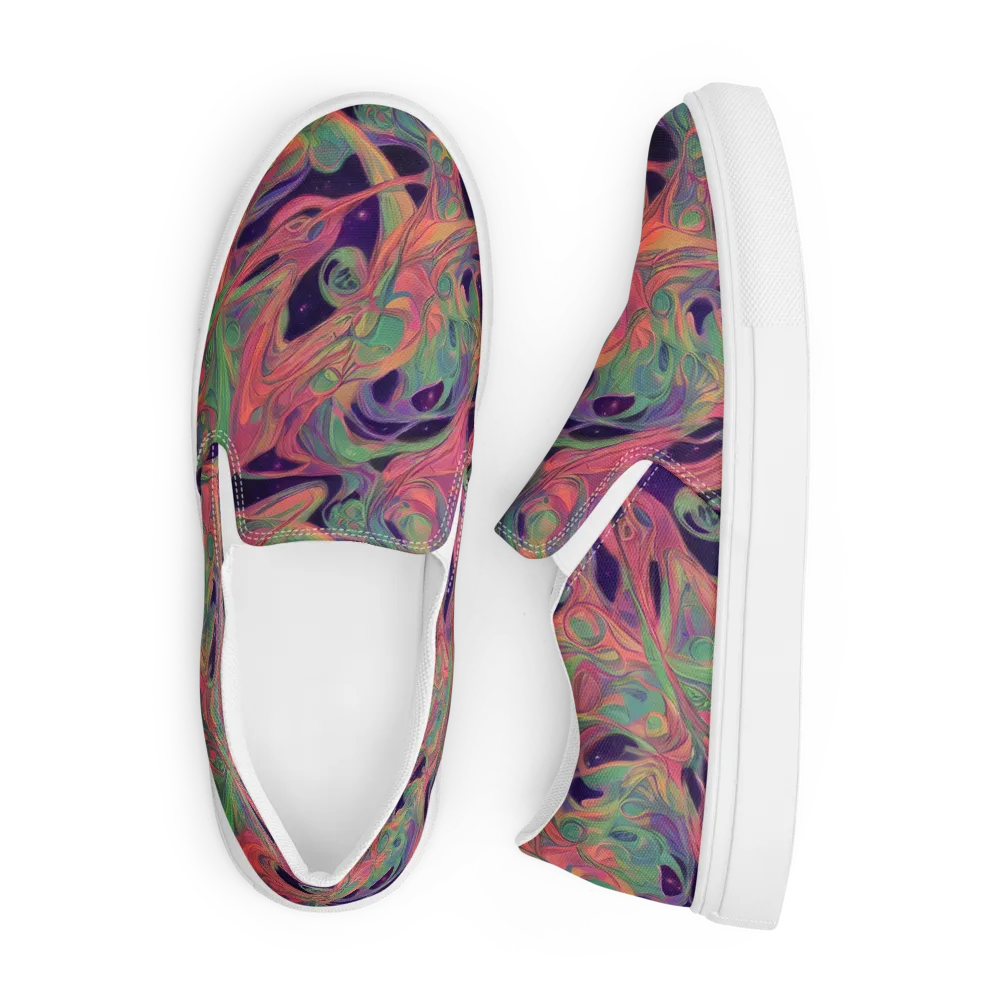Dreamwarp on Men's Slip-On Canvas Shoes — Front
