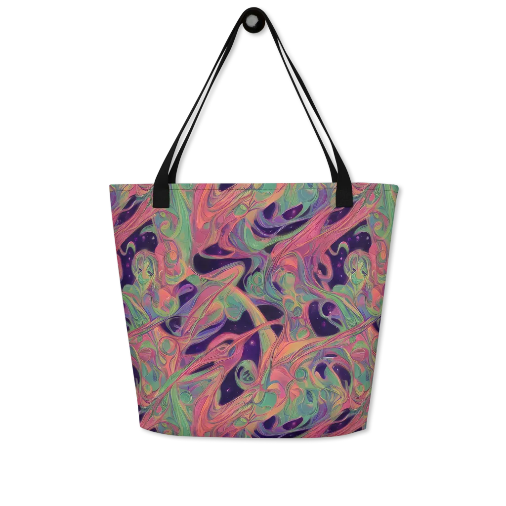 Dreamwarp on Large Tote Bag W/ Pocket — Front