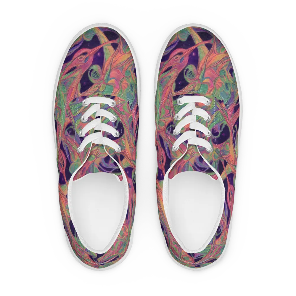 Dreamwarp on Men's Lace-Up Canvas Shoes — Front