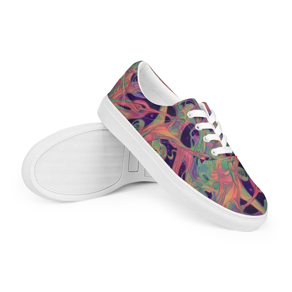 Dreamwarp on Men's Lace-Up Canvas Shoes — Right Front