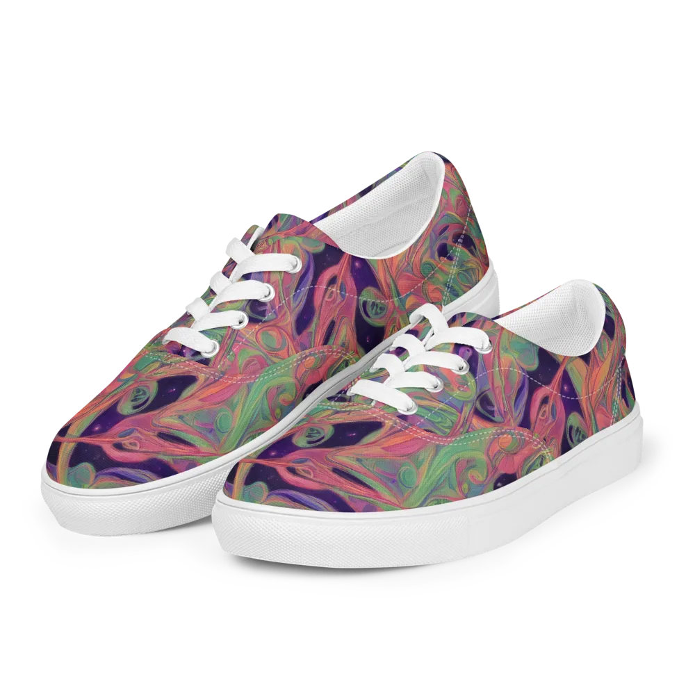 Dreamwarp on Men's Lace-Up Canvas Shoes — Left Front