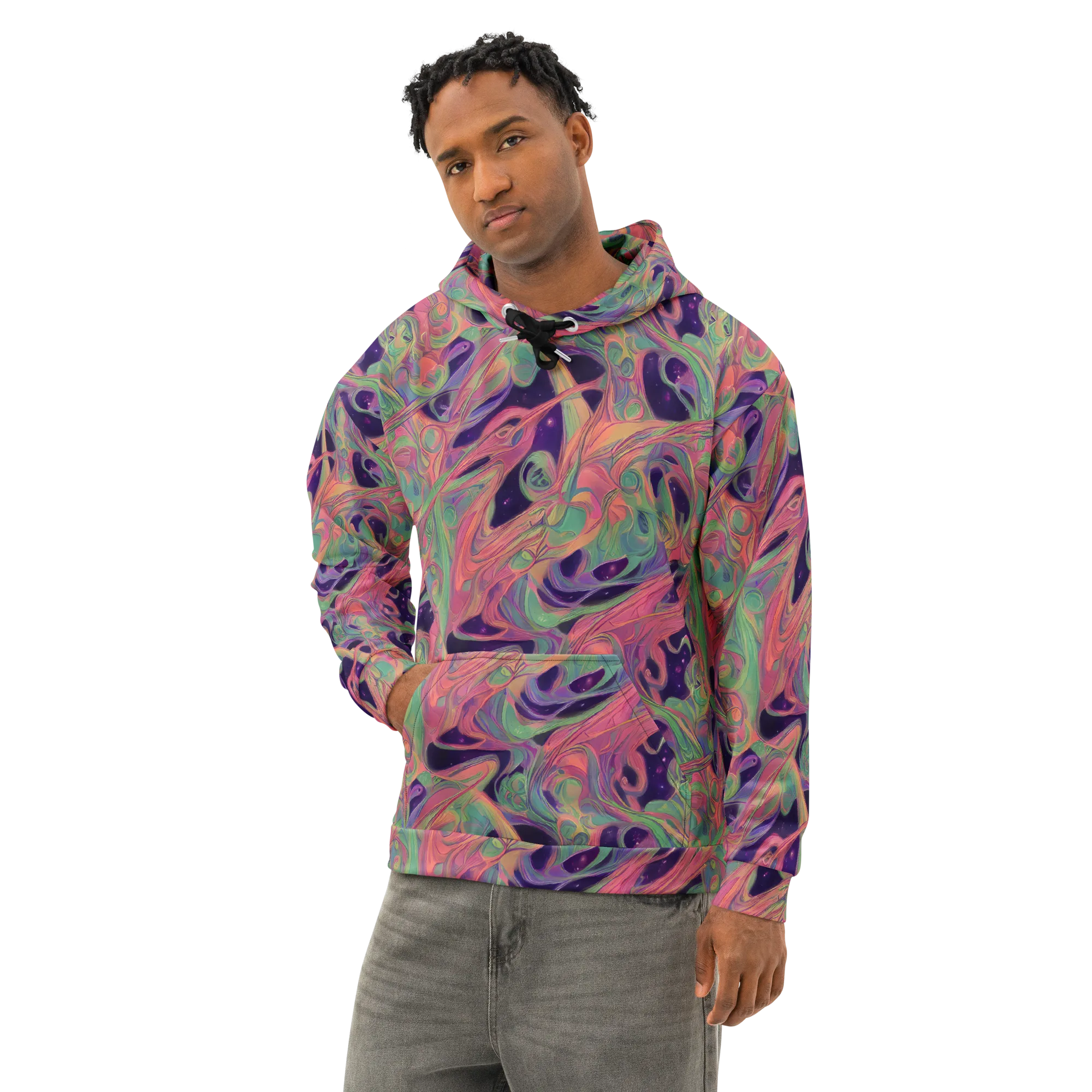 Dreamwarp on Cotton Hoodie — Left Front