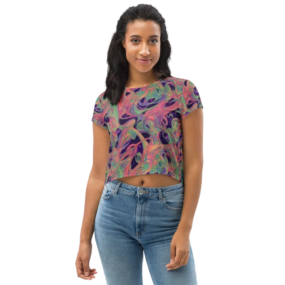 Dreamwarp on Crop Tee — Front