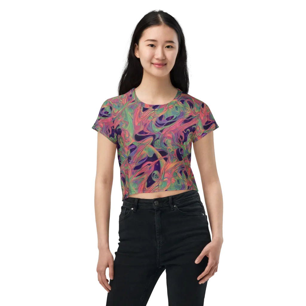 Dreamwarp on Crop Tee — Front