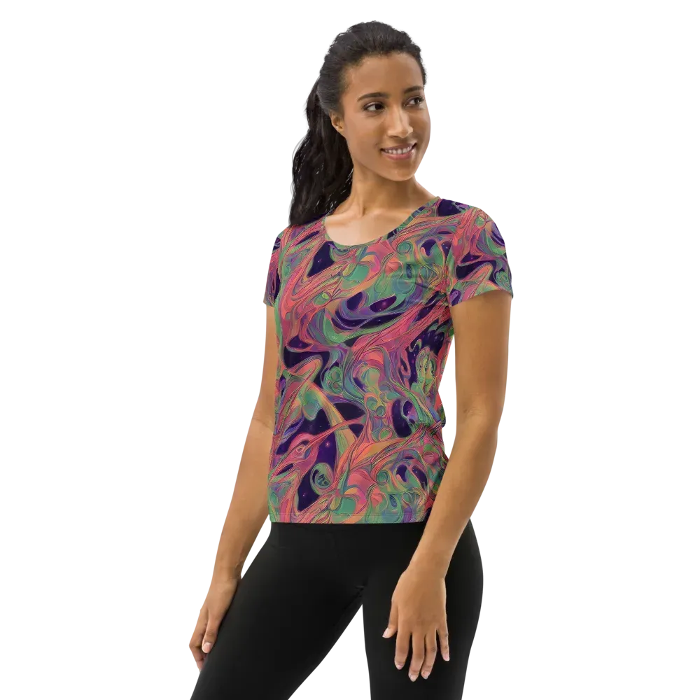 Dreamwarp on Women's Athletic T-Shirt — Left