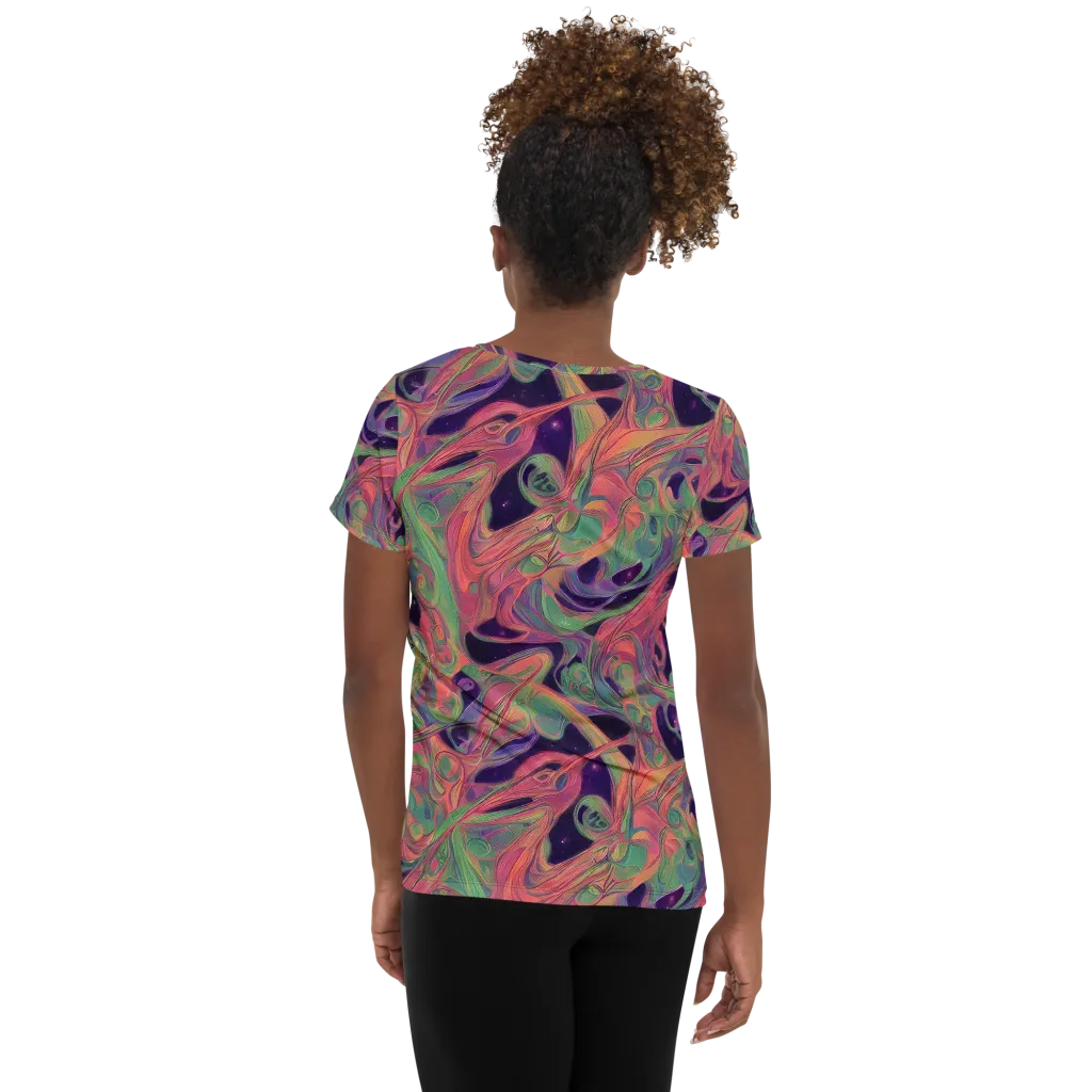 Dreamwarp on Women's Athletic T-Shirt — Back