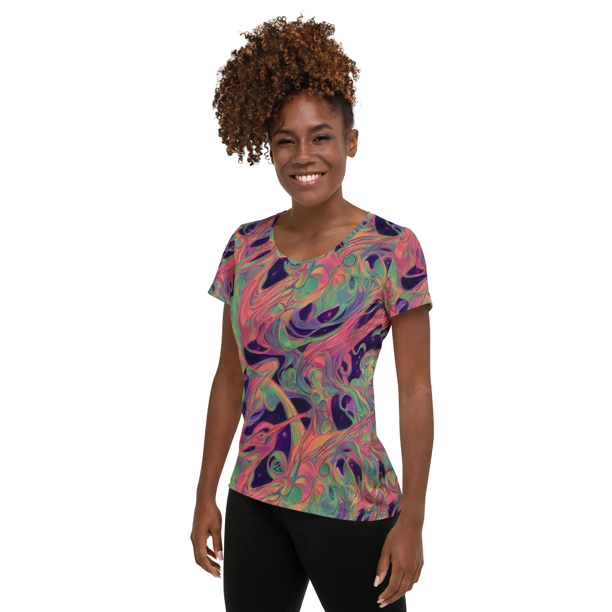 Dreamwarp on Women's Athletic T-Shirt — Left