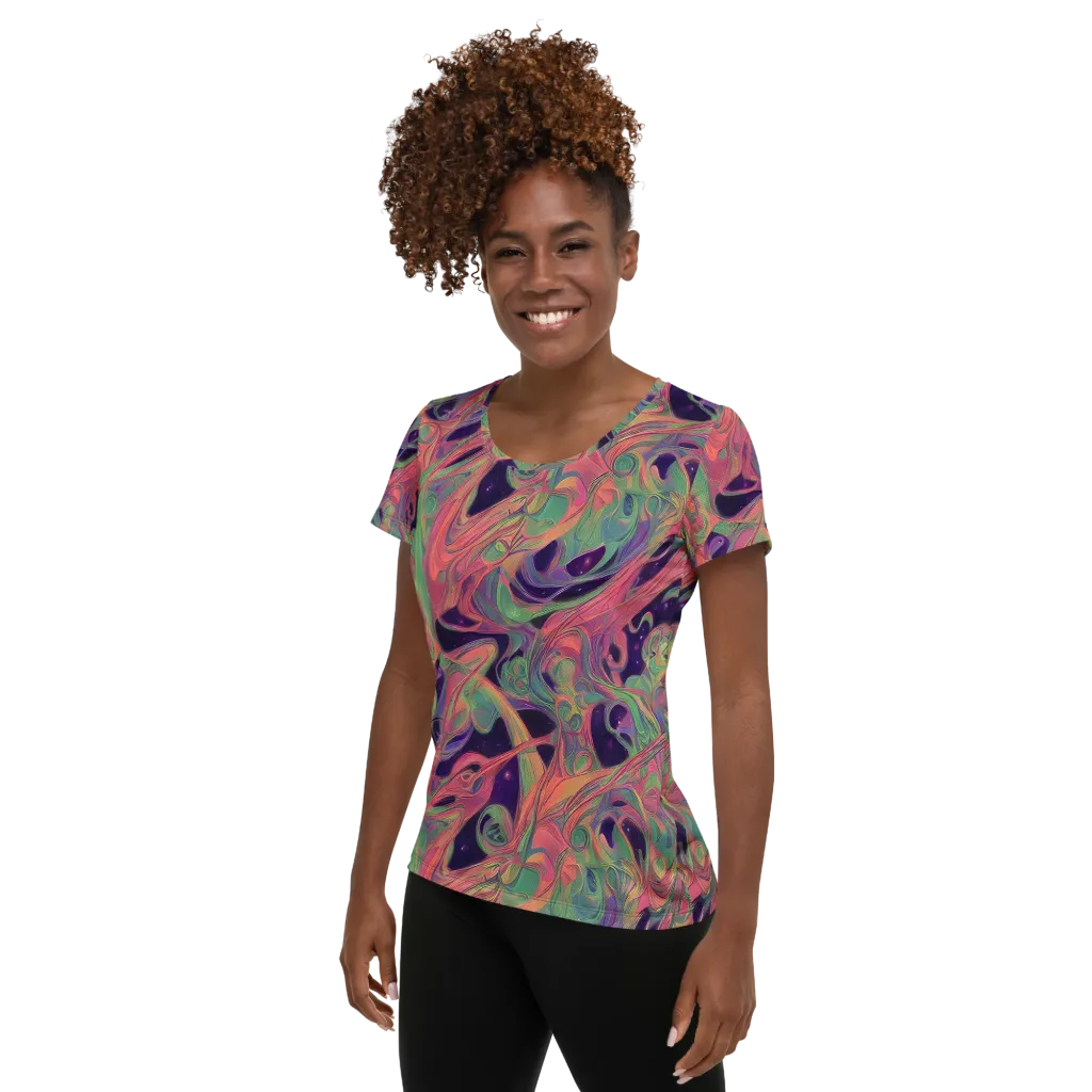 Dreamwarp on Women's Athletic T-Shirt — Left