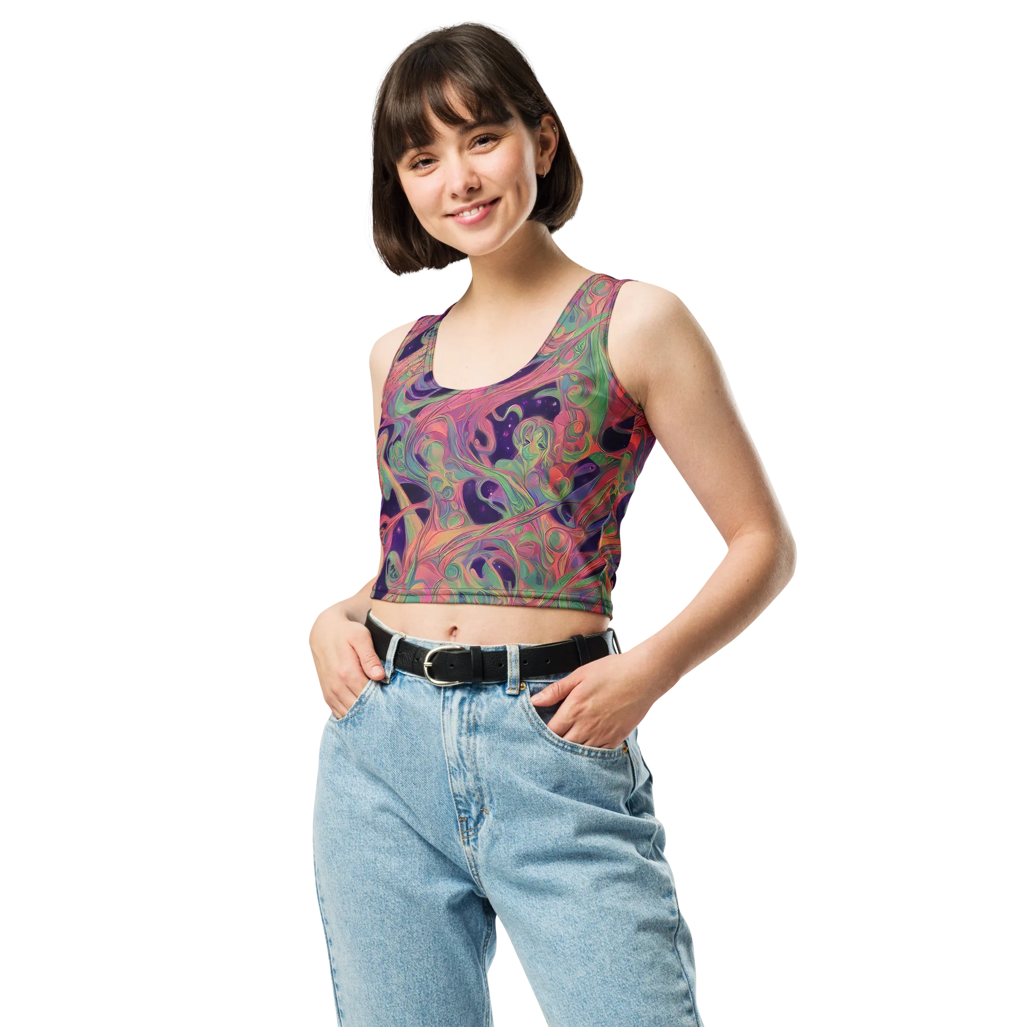 Dreamwarp on Crop Top — Front