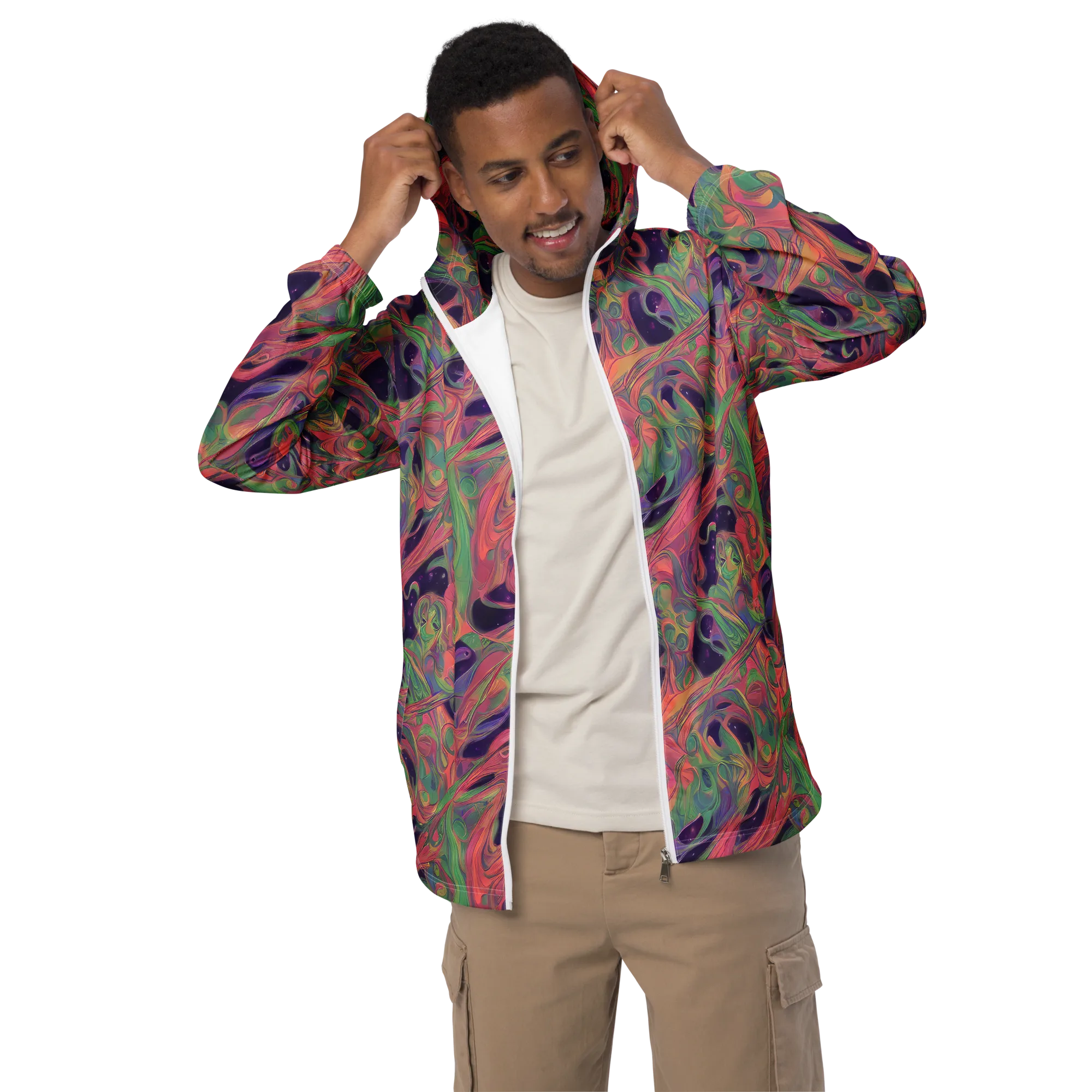 Dreamwarp on Men's Windbreaker — Front
