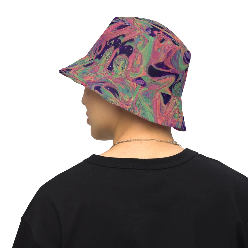 Dreamwarp on Reversible Bucket Hat — Back Inside