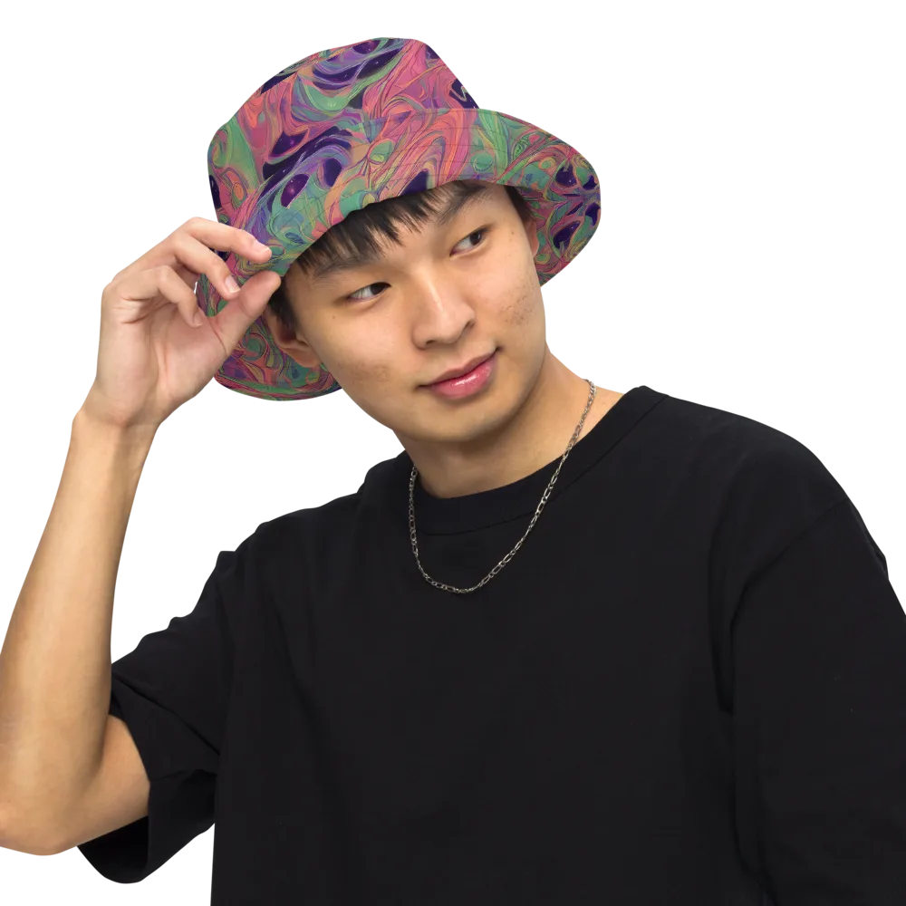 Dreamwarp on Reversible Bucket Hat — Front Inside