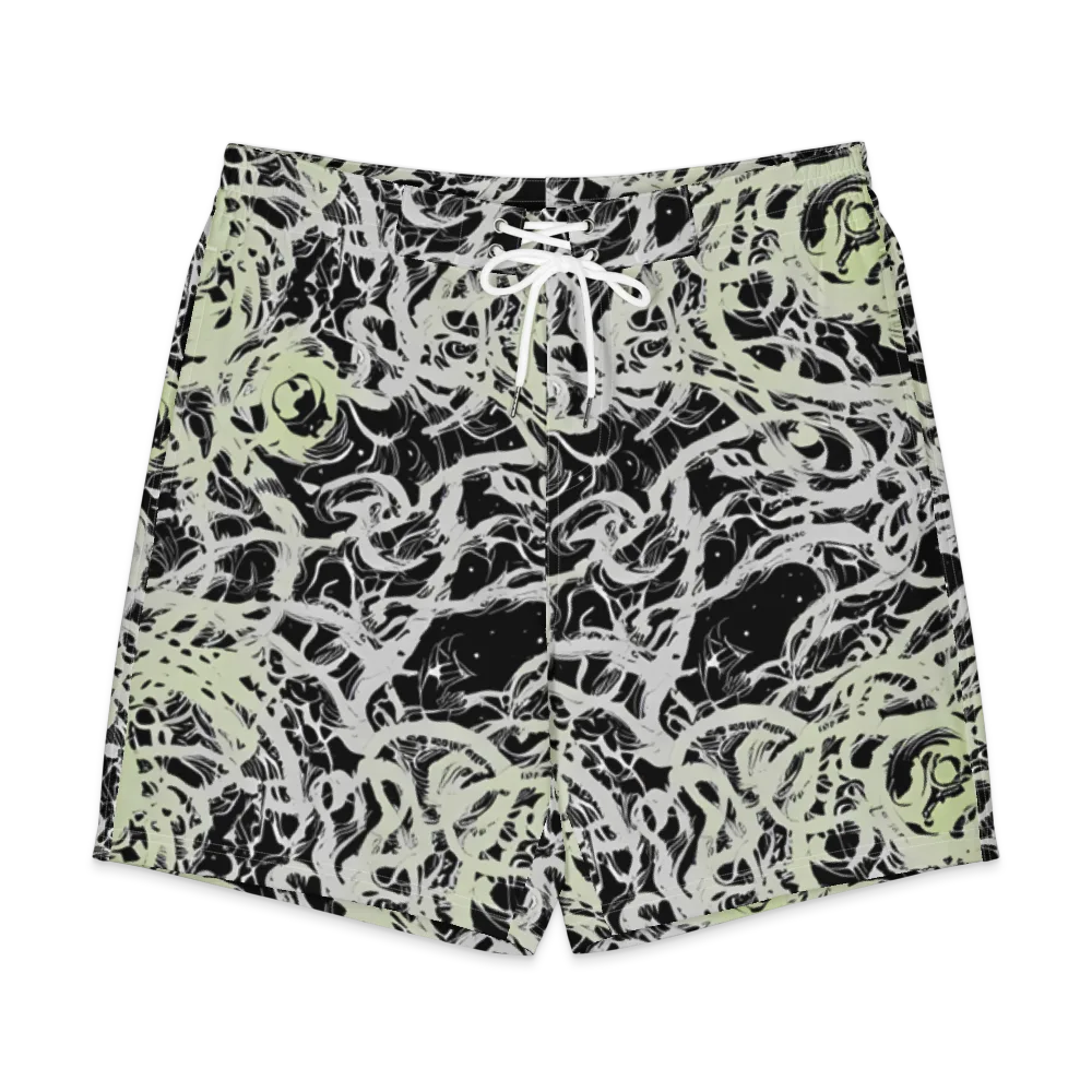 Fossil Current on Men's Board Shorts — Front