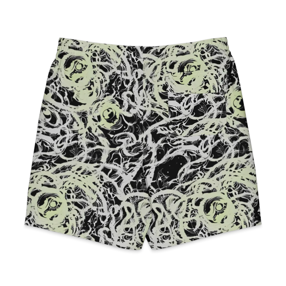 Fossil Current on Men's Board Shorts — Back