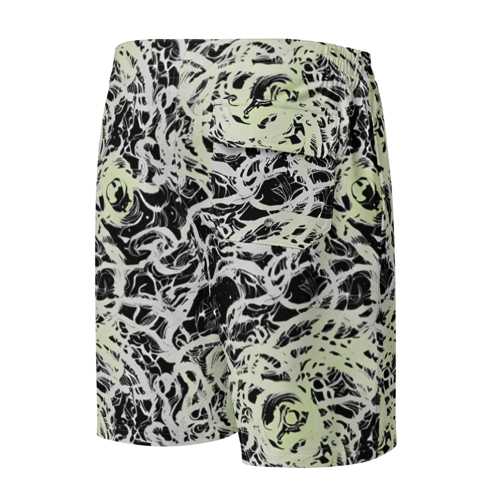 Fossil Current on Men's Board Shorts — Back