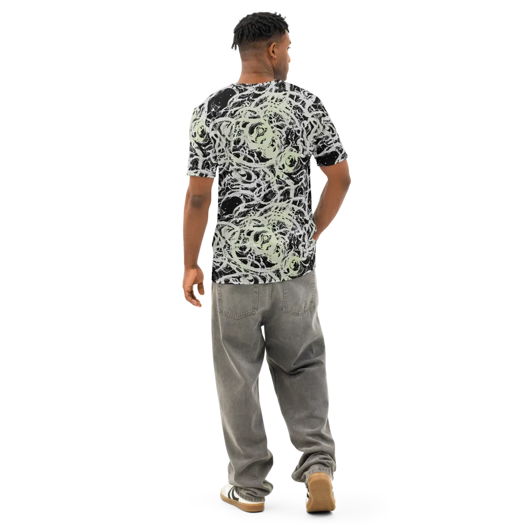 Fossil Current on Men's Cotton Crew Neck T-Shirt — Back