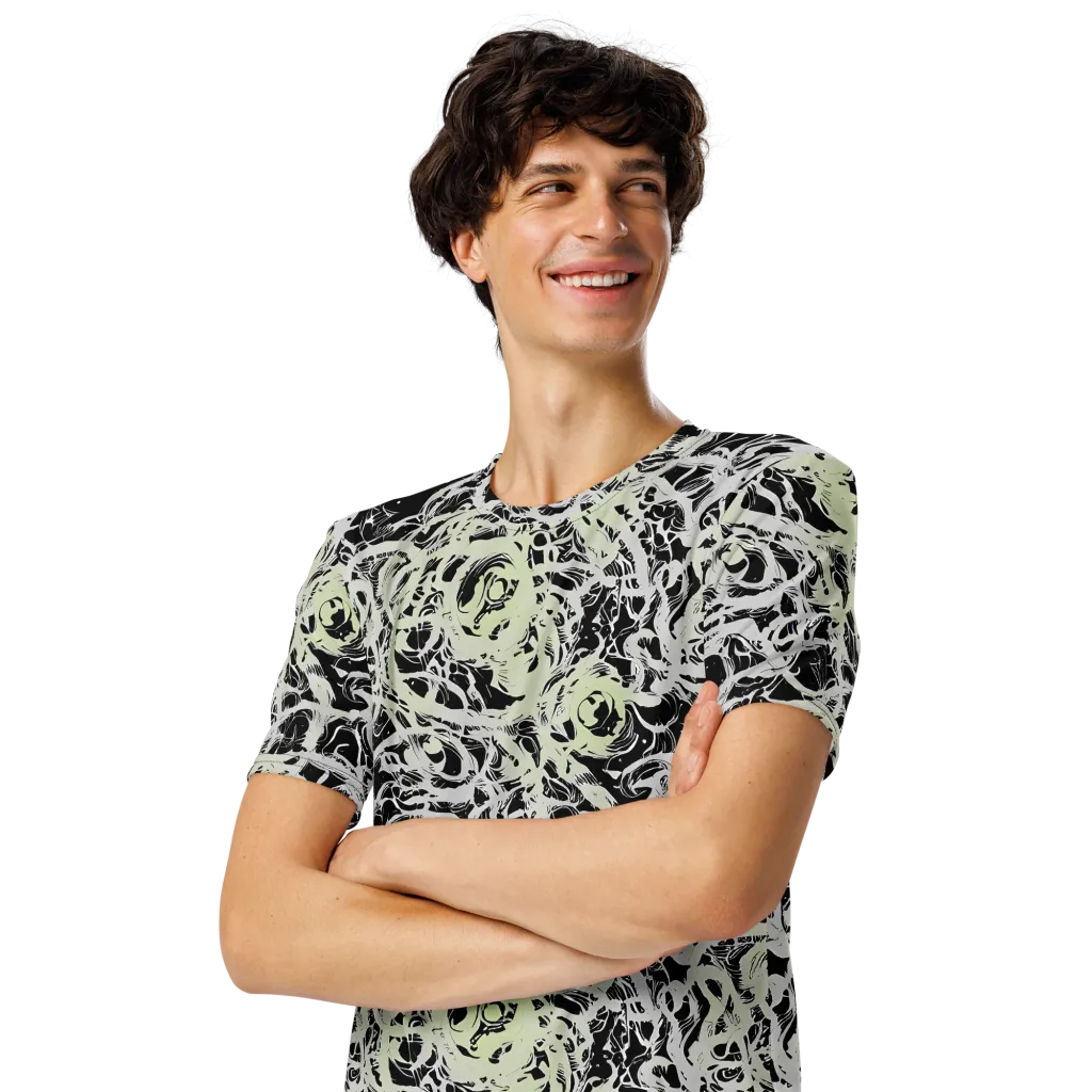 Fossil Current on Men's Crew Neck T-Shirt — Left Front