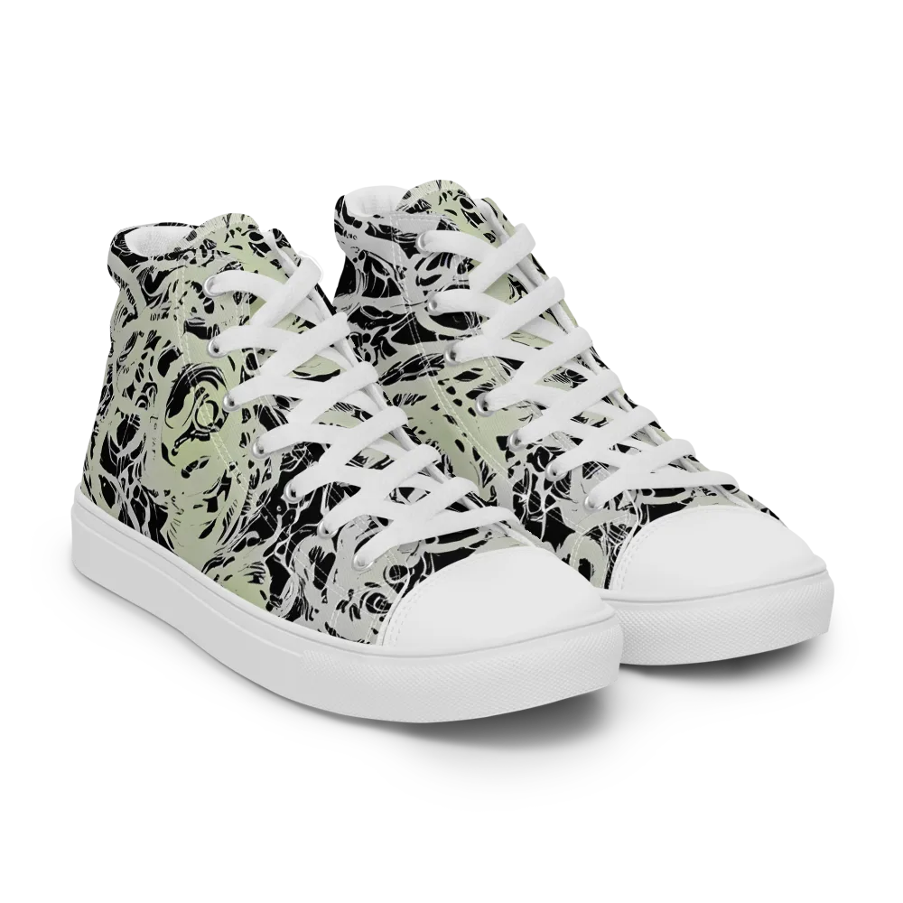 Fossil Current on Men's High Top Canvas Shoes — Right Front