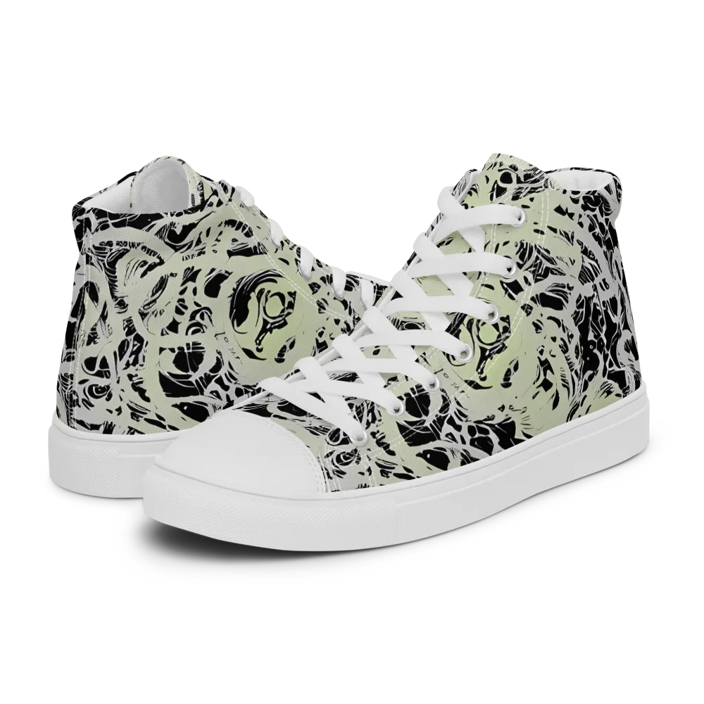 Fossil Current on Men's High Top Canvas Shoes — Left